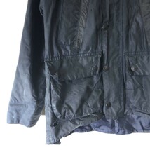 D1659-F◆ 80s~ ◆ イギリス製 ◆ Barbour バブアー ビデイル オイルジャケット 3ワラント old 90s ◆ コットン 古着 メンズ 秋冬 ブラック_画像4