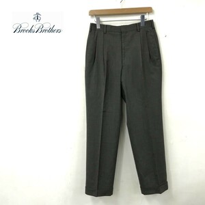 N915-D◆old◆ Brooks Brothers ブルックスブラザーズ スラックス パンツ 2タック ボトムス ◆size29 カーキ系 ウール100 メンズ