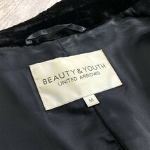 N2335-O◆ BEAUTY&YOUTH ビューティー＆ユース ユナイテッドアローズ チェスターコート ベロア アウター◆sizeM ウール ネイビー_画像8