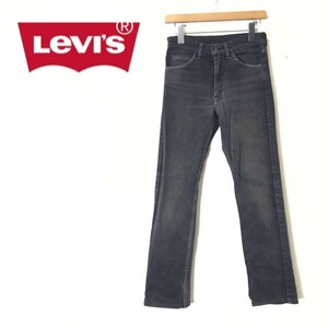 N2038-F◆ Levi's リーバイス デニムパンツ ジーンズ ジッパーフライ ◆ size W28 コットン ポリウレタン ブラック 古着 メンズ