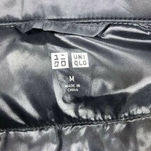 N2249-F-N◆ UNIQLO ユニクロ ダウンジャケット ジップアップブルゾン ◆ sizeM ナイロン100 ネイビー 古着 メンズ ユニセックス 秋冬_画像7