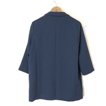 D1361-F-N◆ 美品 ◆ ZARA BASIC ザラベーシック ボタンレステーラードジャケット ブレザー ◆ sizeM ポリエステル100 ネイビー 古着 秋冬_画像6