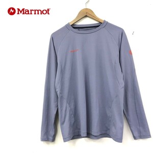 D904-N◆ marmot マーモット 長袖Tシャツ カットソー アンダー ファーストレイヤー メンズ 薄手◆ sizeM グレー系 ポリエステル