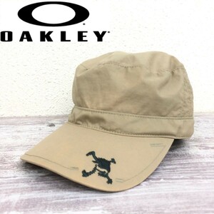 D738-F-N◆ OAKLEY オークリー キャップ 帽子 ◆ size FREE ナイロン100 ブラウン グレー 刺繍 古着 メンズ ユニセックス