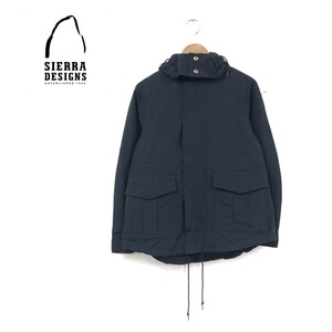 D1742-T-N◆SIERRA DESINS シエラデザインズ ウィンドブレーカー ジップアップ フード◆sizeM ネイビー メンズ トップス ポリエステル100