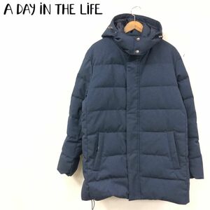 I259-F-N◆ 美品 ◆ UNITED ARROWS a day in the life ユナイテッドアローズ ダウンパーカ ジャケット◆sizeXL ポリエステル ネイビー 古着