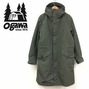 I253-F-N◆ ogawa ナノユニバース 別注 3way レイヤーロングコート ジャケット ◆ sizeL ポリエステル グリーン 古着 メンズ 秋冬