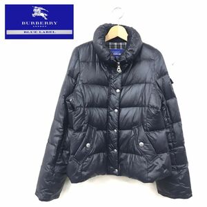 I594-R◆BURBERRY BLUE LABEL バーバリーブルーレーベル ダウンジャケット◆サイズ40 レディース アウター 秋冬 ブラック ダウン80%