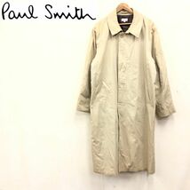 I895-F-N◆ Paul Smith ポールスミス ステンカラーコート ジャケット 総裏 ◆ sizeM コットン100 ベージュ 古着 メンズ 秋冬_画像1