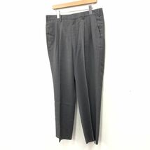 I889-F-N◆ 美品 ◆ DAKS ダックス スラックス パンツ ジッパーフライ ◆ size94 ウール ポリエステル グレー 古着 メンズ 秋冬_画像5