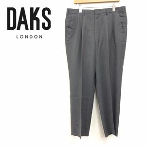 I889-F-N◆ 美品 ◆ DAKS ダックス スラックス パンツ ジッパーフライ ◆ size94 ウール ポリエステル グレー 古着 メンズ 秋冬