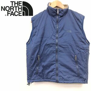 I1024-F-N◆ THE NORTH FACE ザノースフェイス 中綿ベスト ジャケット ◆ sizeS ナイロン100 ブルー 古着 メンズ 秋冬