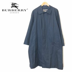 I1462-F◆ BURBERRY バーバリー ステンカラーコート ジャケット ロング 総裏 ◆ コットン100 ブラック 古着 メンズ 秋冬