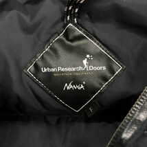 I1347-F-N◆ URBAN RESEARCH DOORS×NANGA アーバンリサーチ 別注 中綿ジャケット パーカー ◆ sizeF ナイロン ブラック 古着 メンズ 秋冬_画像7