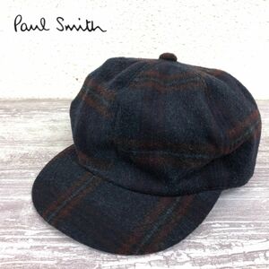 I1287-J-N◆日本製 Paul Smith accessories ポールスミス ウールキャスケット◆帽子 メンズ レディース ハット キャップ サイズ58cm