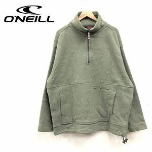 I1229-F-N◆ old ◆ ONEILL オニール ハーフジップ フリースジャケット ◆ sizeM ポリエステル レーヨン グリーン 古着 メンズ 秋冬