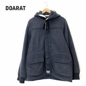 I1585-N◆old◆ 初期 DOARAT ドゥアラット ウールジャケット フーディー 厚手 フルジップ◆sizeL グレー系 毛 裏原 マウンテンパーカベース