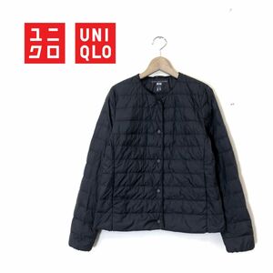 I1952-O-N◆美品◆ UNIQLO ユニクロ ダウンジャケット 中綿 ジャンパー アウター◆sizeS ナイロン ブラック 黒