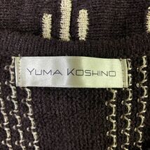 I1936-U◆YUMA KOSHINO ユマコシノ ワンピース ストール ニットワンピ 総柄 幾何学模様 シック 個性的◆size40 ブラウン ナイロン_画像8