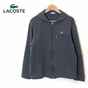 I1902-F-N◆ LACOSTE ラコステ ウールジャケット ジップアップブルゾン ◆ size3 アクリル 毛 グレー 単色 古着 メンズ 秋冬