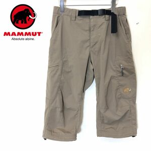 I1829-F◆ MAMMUT マムート ハーフパンツ ベルト ボトムス ◆ sizeM ポリエステル100 ブラウン 古着 メンズ アウトドア