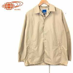 I1695-F◆ 美品 ◆ BEAMS ビームス コーチジャケット トップス ◆ sizeS ポリエステル100 ブラウン 単色 古着 メンズ 秋冬