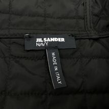 I1617-N◆美品◆イタリア製◆ JILSANDER NAVY ジルサンダー ネイビー キルティングジャケット ダブルジップ ◆size34 ブラック ナイロン_画像8