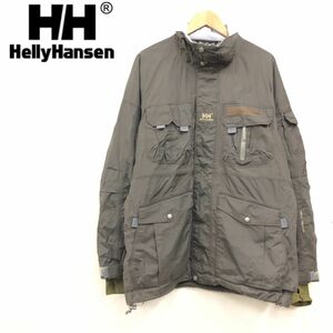 I1553-F-N◆ HELLY HANSEN TECH ヘリーハンセン テック スノボウェア ジャケット ◆ sizeM ナイロン100 ブラウン 古着 メンズ 秋冬