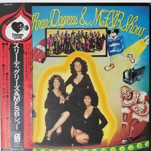 42953★美盤【日本盤】 THE THREE DEGREES/THE THREE DEGREES ＆ MFSB SHOW ※帯付き