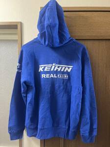 新品？ KEIHIN REAL RACING ケーヒン リアルレーシング スウェット パーカー ジップアップ フーディ 青 ブルー TRM super gt