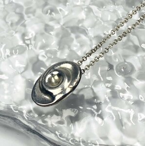 【76】Tiffany＆Co. ティファニー ネックレス シルバー SV925 silver 薔薇？ モチーフ レディース ブランド (約) 40.5㎝ 2.8ｇ