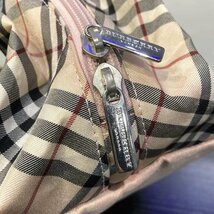 【76】1円～ 中古品 Burberry バーバリー ブルーレーベル ハンドバッグ ノバチェック ピンク レザー 可愛い ブランド 人気 大容量_画像6