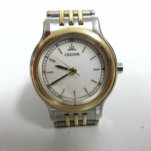 【80】1円～ SEIKO セイコー SS/18KT表記 クレドール レディース クオーツ 腕時計 7371-0090 腕時計 稼働未確認 ジャンク品 現状品