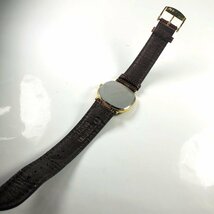 【76】 1円～ LONGINES ロンジン QUARTZ クオーツ ゴールドカラー メンズ 30-583426-04 腕時計 社外ベルト クォーツ 不動品 ジャンク品_画像7