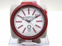 【76】1円～ 未使用品 SWATCH スウォッチ 2020東京オリンピック クオーツ 赤 腕時計 稼働未確認 現状品_画像2