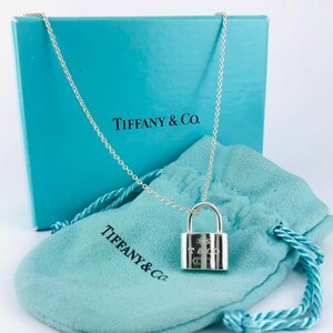 【77】TIFFANY＆Co. ティファニー 1837 カデナ パドロック ネックレス 南京錠 SV925 全長 42㎝ 9.8ｇ （1457）