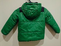 美品 DIESEL KIDS ディーゼルキッズ ダウンジャケット アウター 男の子 80cm 90cm グリーン 防寒 ボーイズ フード付き 24m_画像2