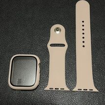 2点セット アップルウォッチ 45ｍｍ対応 ケースカバー+スポーツバンド 「ピンクベージュ」バンドサイズ Ｓサイズ apple watch シリーズ7 8_画像1