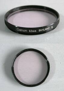 Canon　(441)　 中古・レンズフィルター　52mm 　Skylight（レンズ保護・紫外線吸収） キャノン