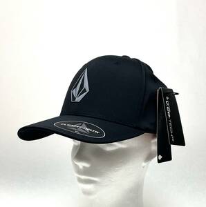 VOLCOM ボルコム D5512319BLK④ L/XLサイズ キャップ Cap 帽子 撥水加工 ロゴもの ブラック色 FLEXFIT DELTA ヴォルコム 新品即決 送料無料