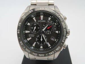 CITIZEN(シチズン）ATTESA　Eco-Drive　ブラック×シルバーカラー　腕時計　中古品　ト2ー11A　