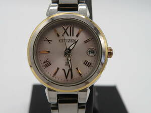 CITIZEN(シチズン）XC クロスシー Eco-Drive　ゴールド×シルバー×ピンクカラー　腕時計　中古品　I2ー5A　