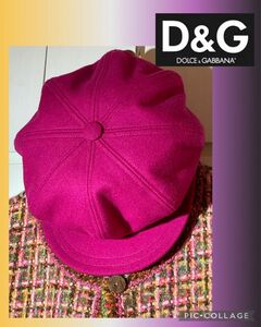 ドルガバ D&G キャスケット 帽子 ピンク系 Ｍサイズ
