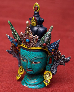 送料無料 ネパール 像 神様 ターラー菩薩 高さ：約19 インド 置物 エスニック アジア 雑貨