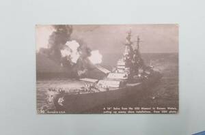 ・実物 50s 朝鮮戦争 米海軍 公式写真 戦艦ミズーリ Korea War US,NAVY PHOTO