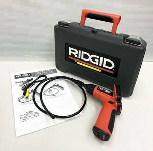 BR◆ 美品 通電確認済 RIDGID リジッド シースネイク マイクロ ハンディスコープ Ⅱ カメラヘッドケーブル 9.5mm 検査カメラ 工具 ケース付