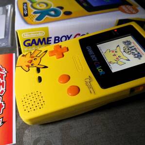 GBC ピカチュウ モデル風カスタム /ゲームボーイカラー イエロー 本体+TFT液晶 /初代 ポケモンカード GB 画面改良 バックライト IPS 画面系の画像4