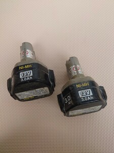 【ジャンク品】Makita バッテリ 1235 バッテリー 2点 セット マキタ Ni-MH 12V 3A