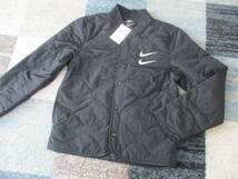 新品★NIKE DOUBLE SWOOSH QUILTED JACKET*ナイキ ダブル スウォッシュ キルティングジャケット★DM1247-010 黒 ジャケット_画像1