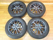 WAREN 6J-15 off+43 pcd100/5H ダンロップ WM02 185/60R15 15インチアルミホイール+山ありスタッドレスタイヤ付き４本　P170シエンタ他に_画像1